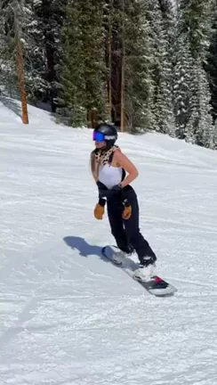 Spring snowboarding has its perks