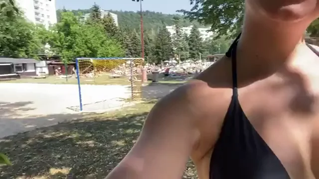 Knees Weak from Public Swimsuit Tease? 😈💦