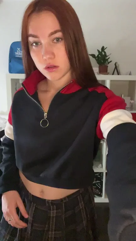 19yo Schoolgirl Slut Stripping Bare for Your Cock 😈👅