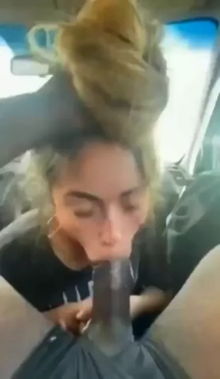 Blonde Slut Musician's Car Throat Practice on Massive BBC 🍆💦