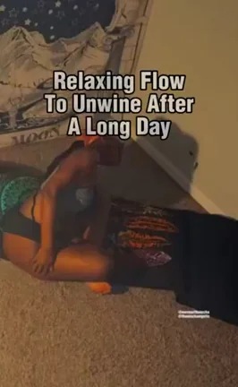 Ebony Babe's Oiled Yoga Flow to Throbbing Release