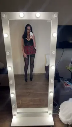 🔥 Little Slut Mirror Tease in Schoolgirl Skirt 😈
