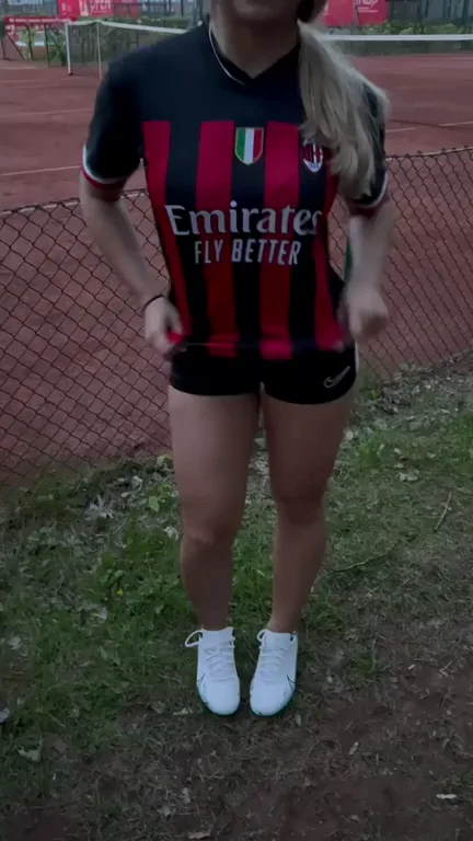 Girlfriend Tease: AC Milan Slut in Tiny Shorts Begs to Replace Her 😜