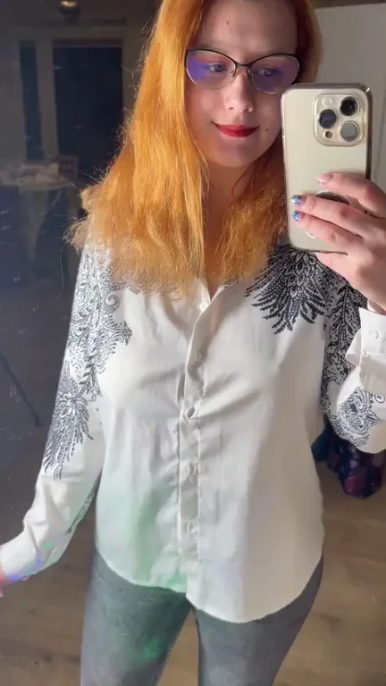 Redhead Slut's Shirt Hides Massive Tits Surprise