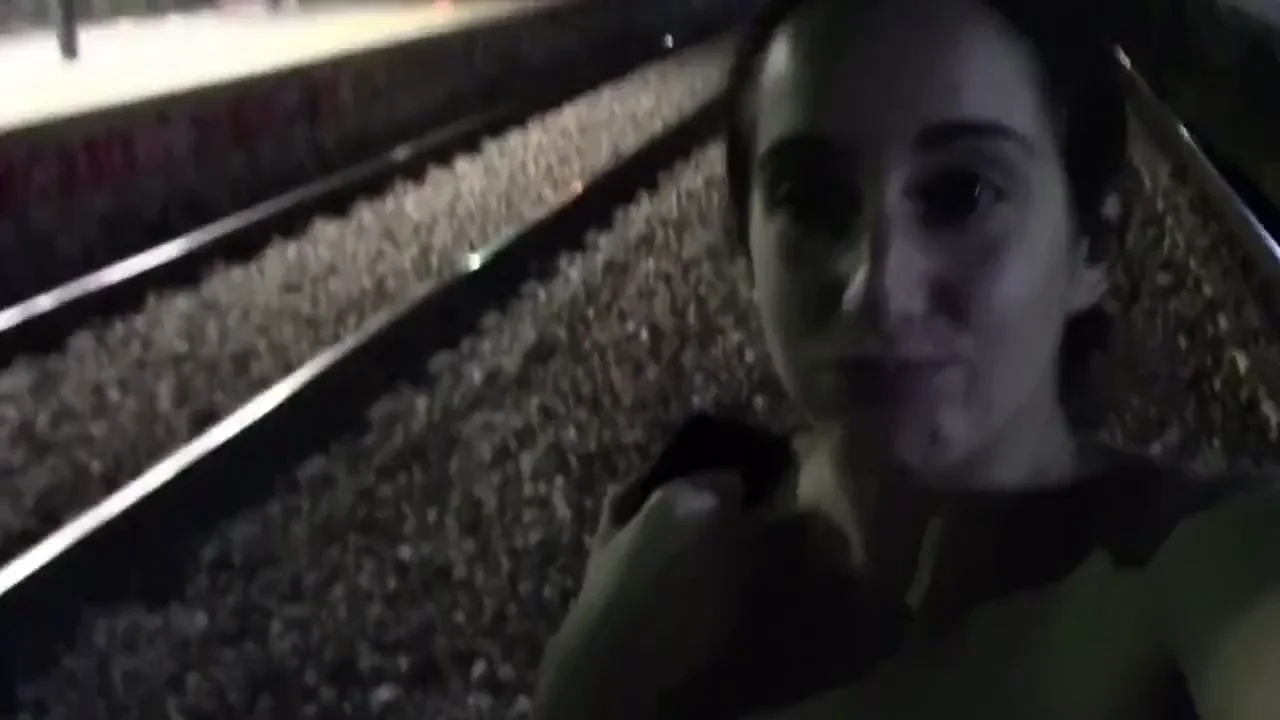 Walking around the train station completely nude
