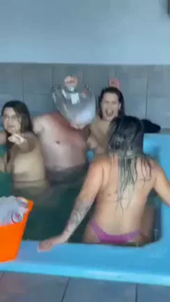 Santa Cums Again in Hot Tub Orgy 🥳💦🍆