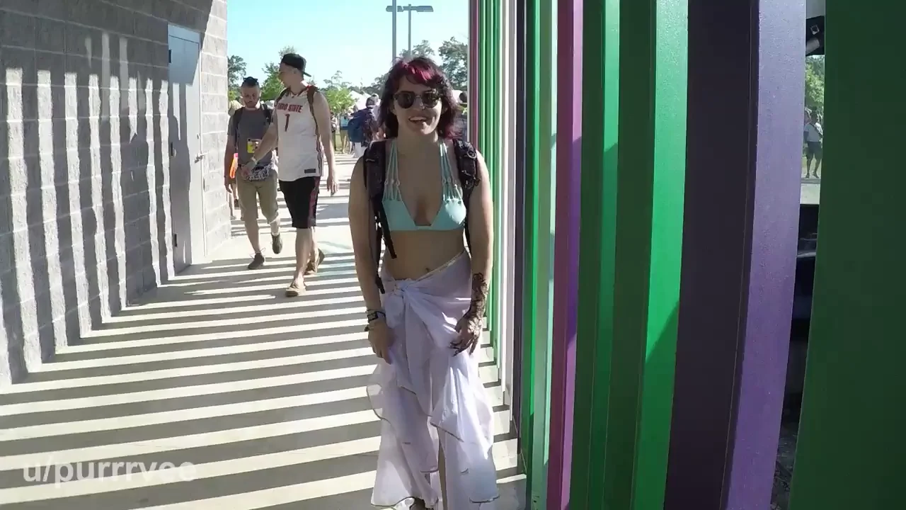 Festival Slut Seeks Thirsty Partner – Public Tease in Sheer Paradise