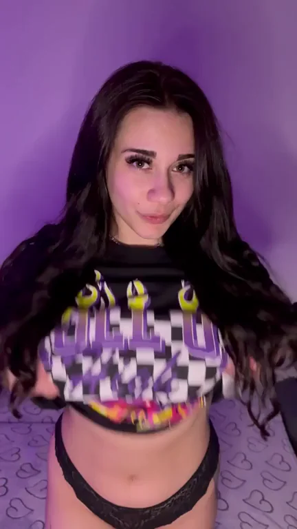 Daddy's Tease: Bursting Out Those Hidden Slutty Tits Under the Checkered Shirt