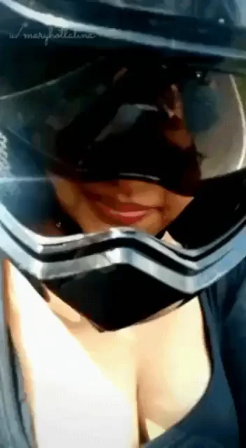 Honk for My Big Tits, Biker Slut Flashes on Roadside! 🏍️🍈🍈