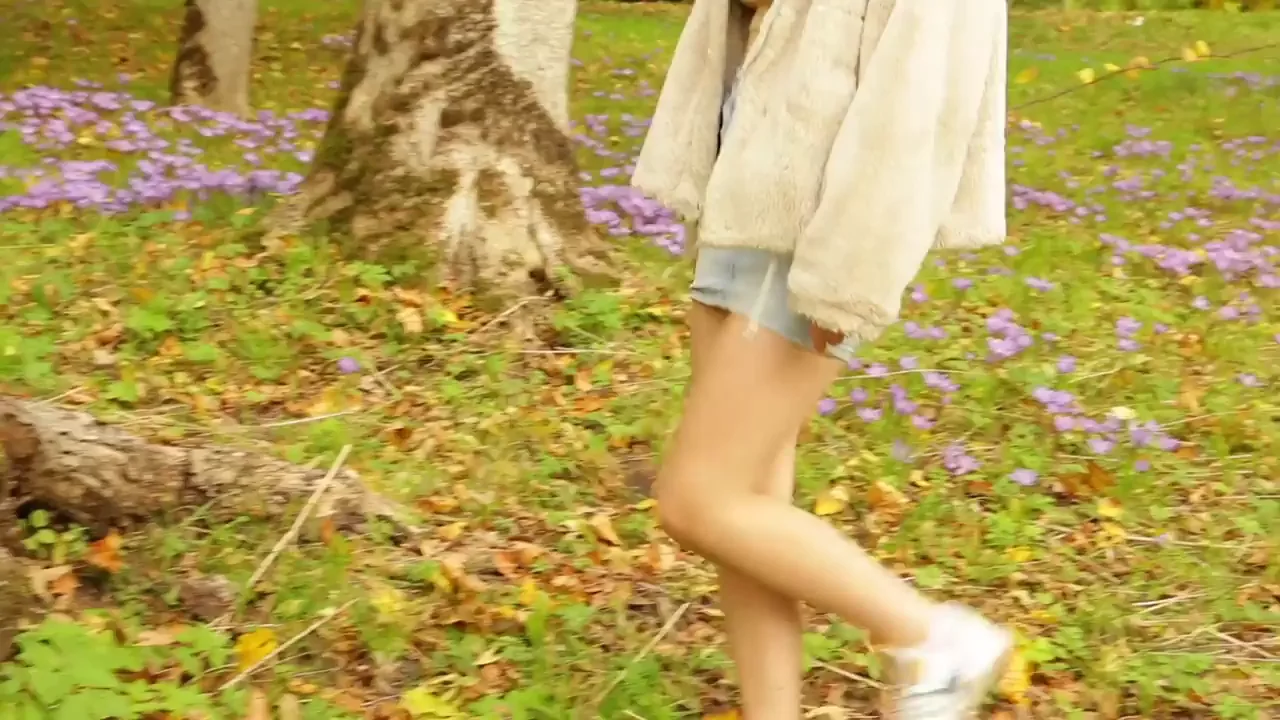 Slutty Tease in No Panties Outdoors