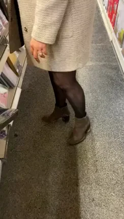 Innocent Coat Slut Flashes Tits & Wet Pussy in Grocery Store! 😈🛒