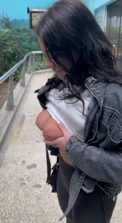 Naked Zoo Tease: Would You Stare at My Tits? 🐒🍑🔥
