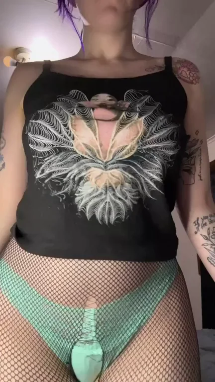 Poof! Shirt Vanishes 😈 Suck My Goth Tits Now! 💦