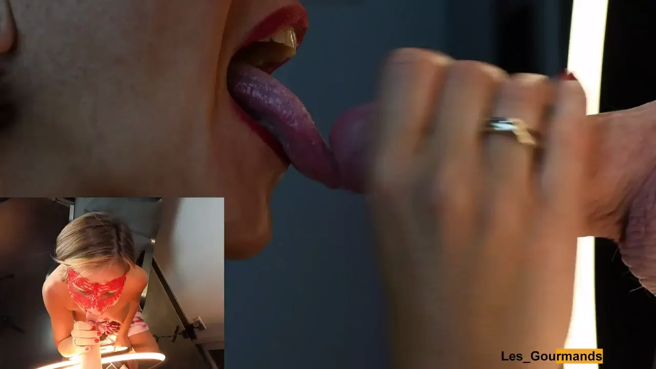 Yummy huge load on my tongue
