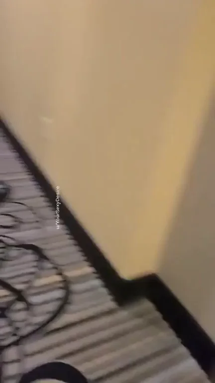 Walked around like this on all 4 floors of the hotel. I made 2 construction guys days on the 3rd floor. [GIF]