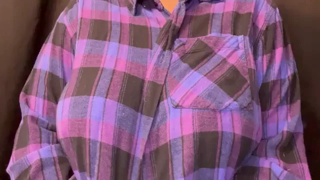 Plaid Tease with a Big Areola Twist