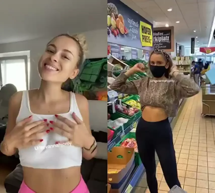 Home vs Grocery Store Titty Drops: Slutty Real Girl Tease