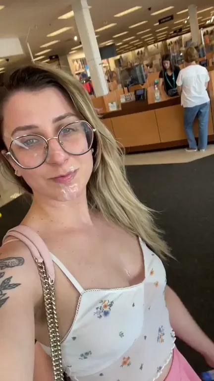 Walking back to the car covered in cum