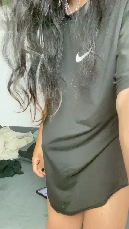 Petite Asian Trans Hottie Teases in Tight Nike Shirt – Cock Bulge Ready to Burst!