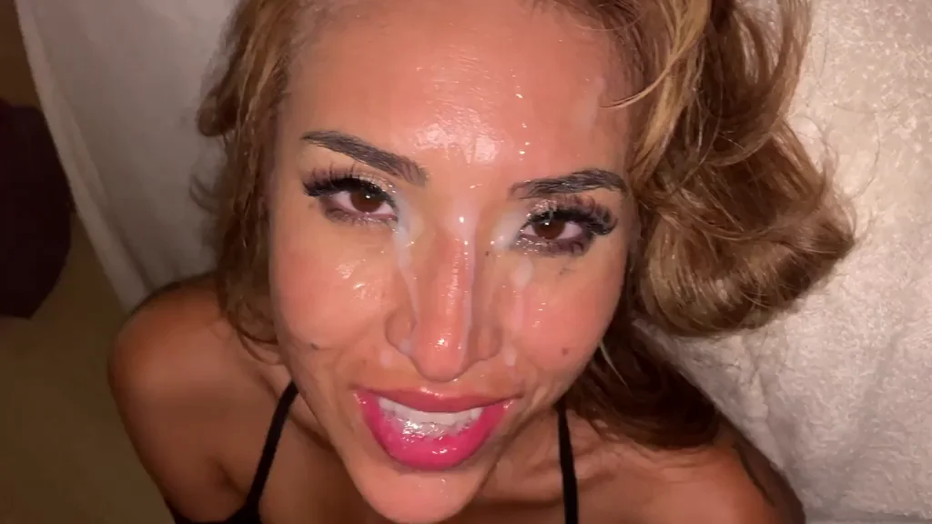 Cum-Faced Asian Slut Begs: Does My Jizz Mask Make Me Hot?