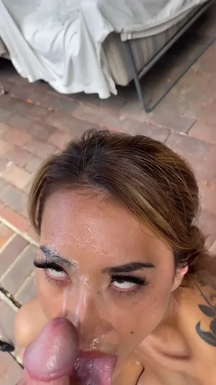 Asian Cumslut Craves Thick Loads Dripping Down Her Slutty Face 🤤💦