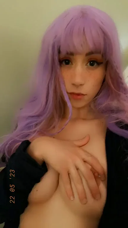 Squeezin' My Perky Tits for You Daddy 💜🍈🍈
