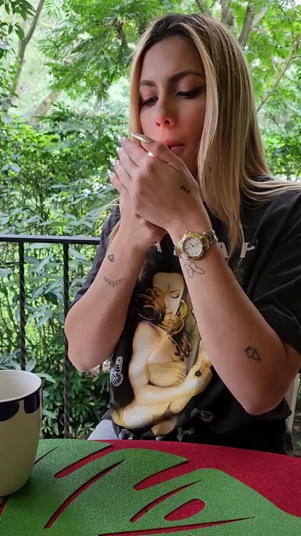 Today's menu, coffee, weed and the house speciality Boobs
