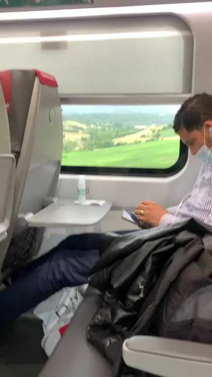 Flashing on the train