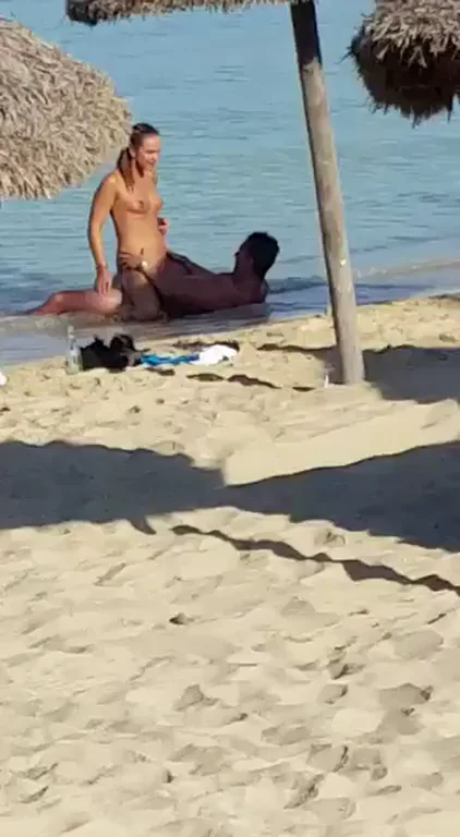 Stranger's Beach Cock Ride Under the Palapa