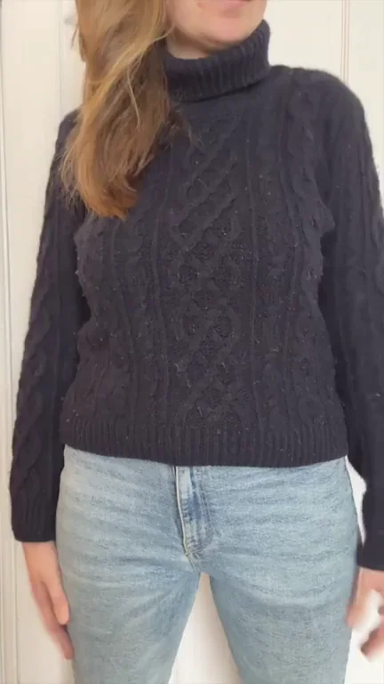 Turtleneck Tease: Massive Tits Spill Out! 🔥🍒