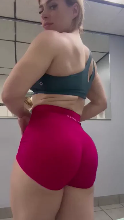 Blonde Babe Teases Fat Ass in Changing Room