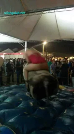 Slutty Chick Rides Massive Bull Cock at Festival 🐂🍑💦