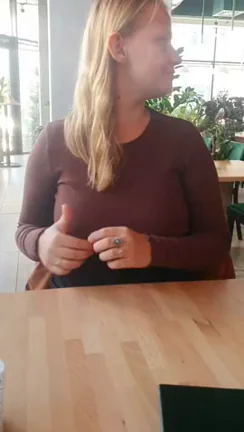 The waitress almost gave me heart palpitations and btw, I think she kinda guessed what I was doing.