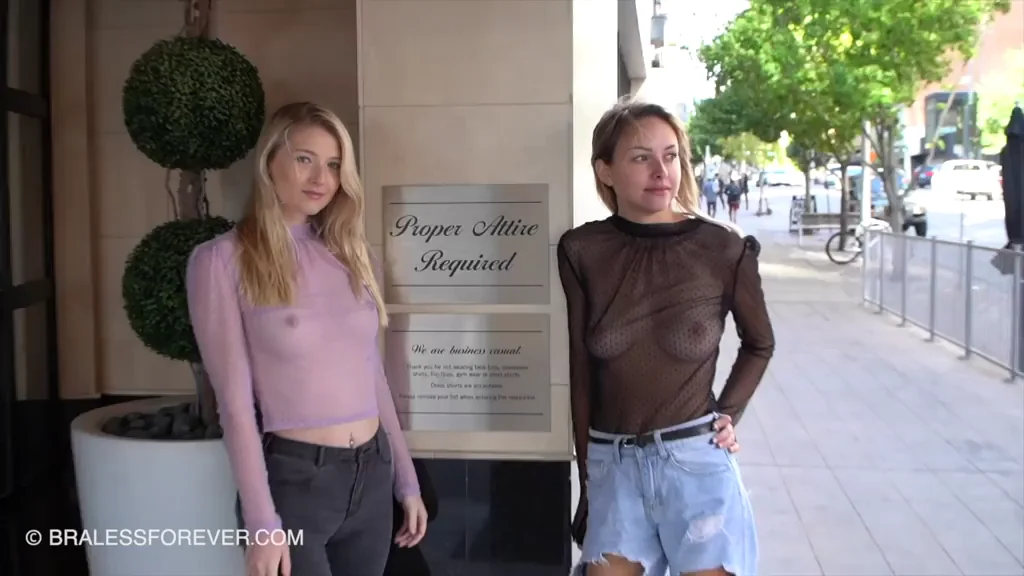 Sheer Top Sluts Flaunting Tits All Day Long 🔥👀