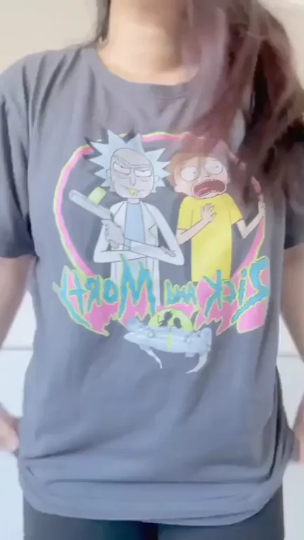Rick & Morty Tee Hides My Massive Tits 😈🍈🍈