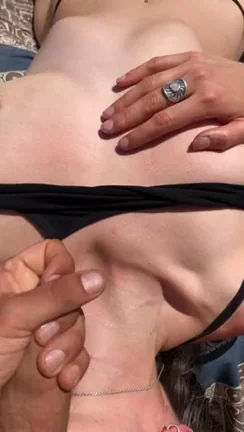 Public Tease: She Pushes His Cock to the Edge with Slutty Handiwork