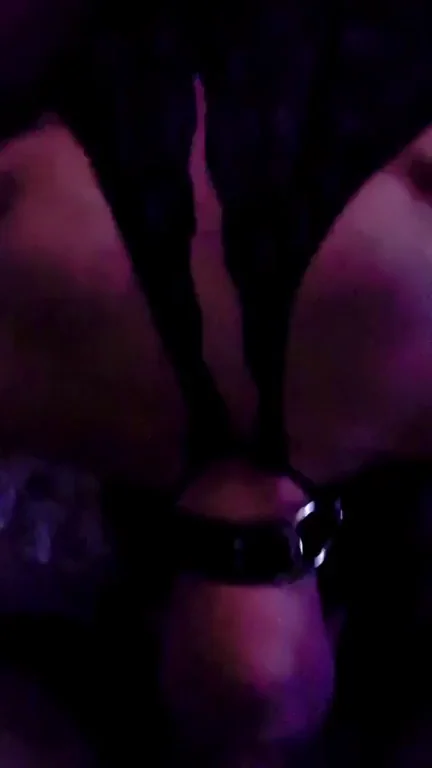 Forced Deepthroat: Choking on Cock with Collar Around Neck