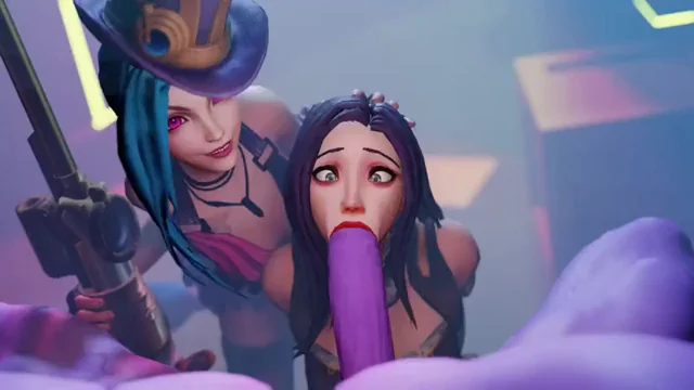 Caitlyn & Jinx Dildo Deepthroat Sluts 💜🍆😈 (RougeNine)