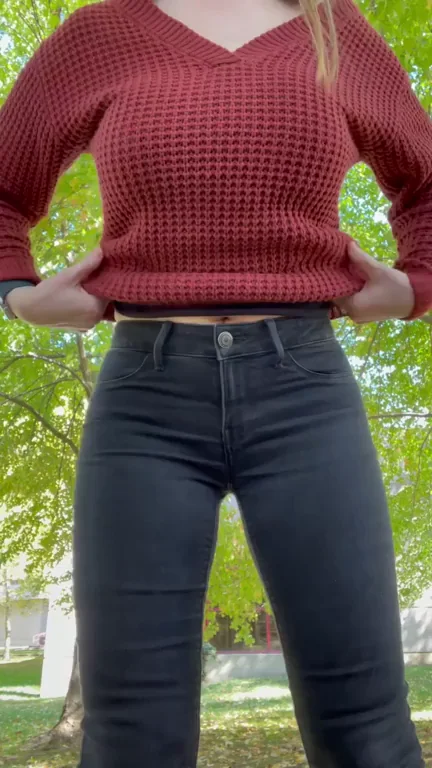 Went outside the office for walk and felt like being naughty [GIF]