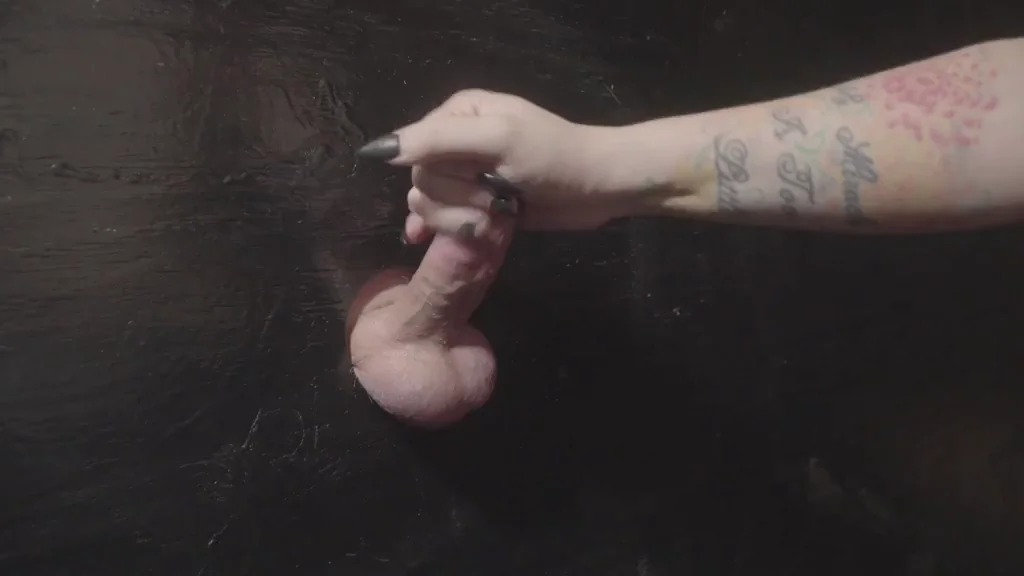 Ruined his orgasm in my at home glory hole =) ❤❤