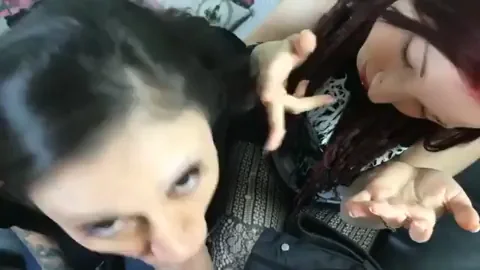 Slut snorting cum
