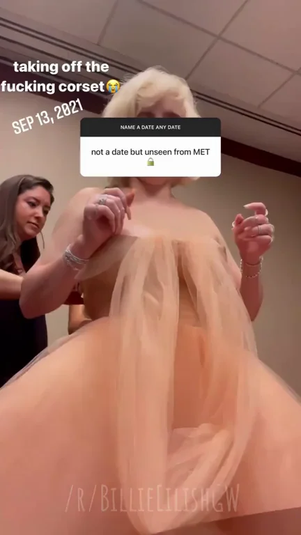 Removing her corset