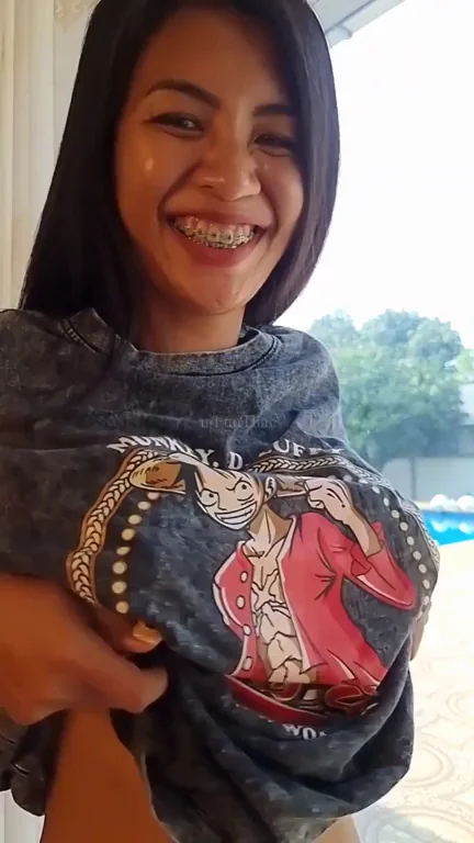 The happiest titty drop