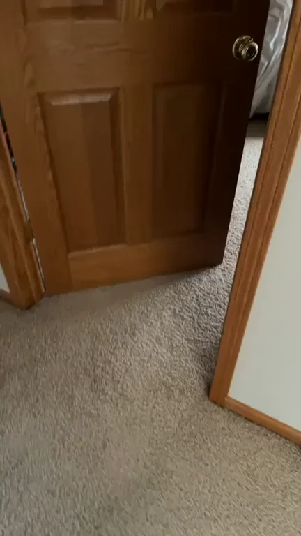 While Hubby was in his office the sounds from the bedroom were too much and he had to check out what was going on|