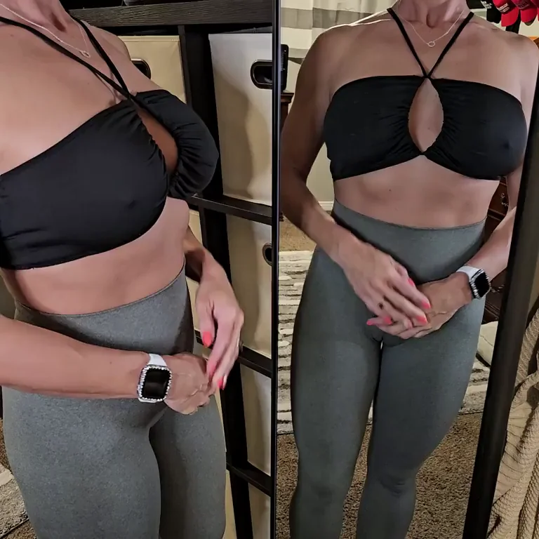 Bouncy Tits Tease in Sexy Black Bralette 😍💦