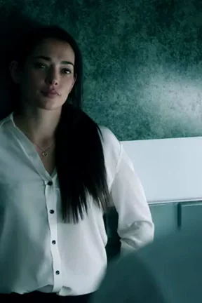 Natalie Martinez's Slutty Office Tease: Big Tits Bursting Out