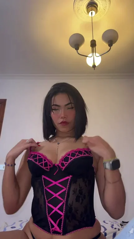 Would You Breed This Slutty TikTok Babe in Her Pink Corset?