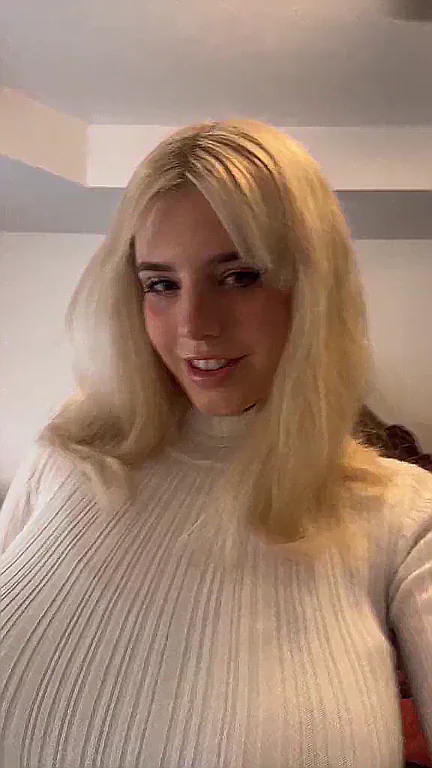 Busty Blonde Tease POV: Tits from Below 👅🍒