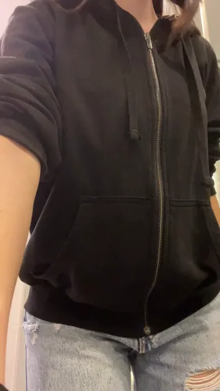 Massive Tits Overflow Your Hands: Hoodie Tease to Lace Bra Spill-Out