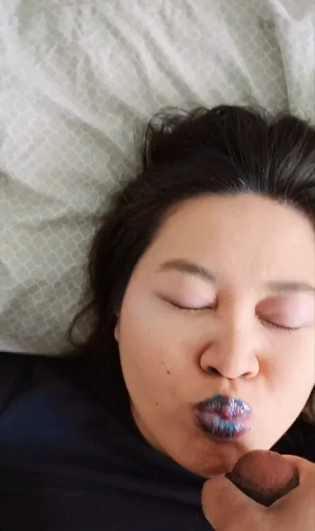 💦 Massive BBC Cum Blast Drenching Asian Slut's Face & Lips 😍